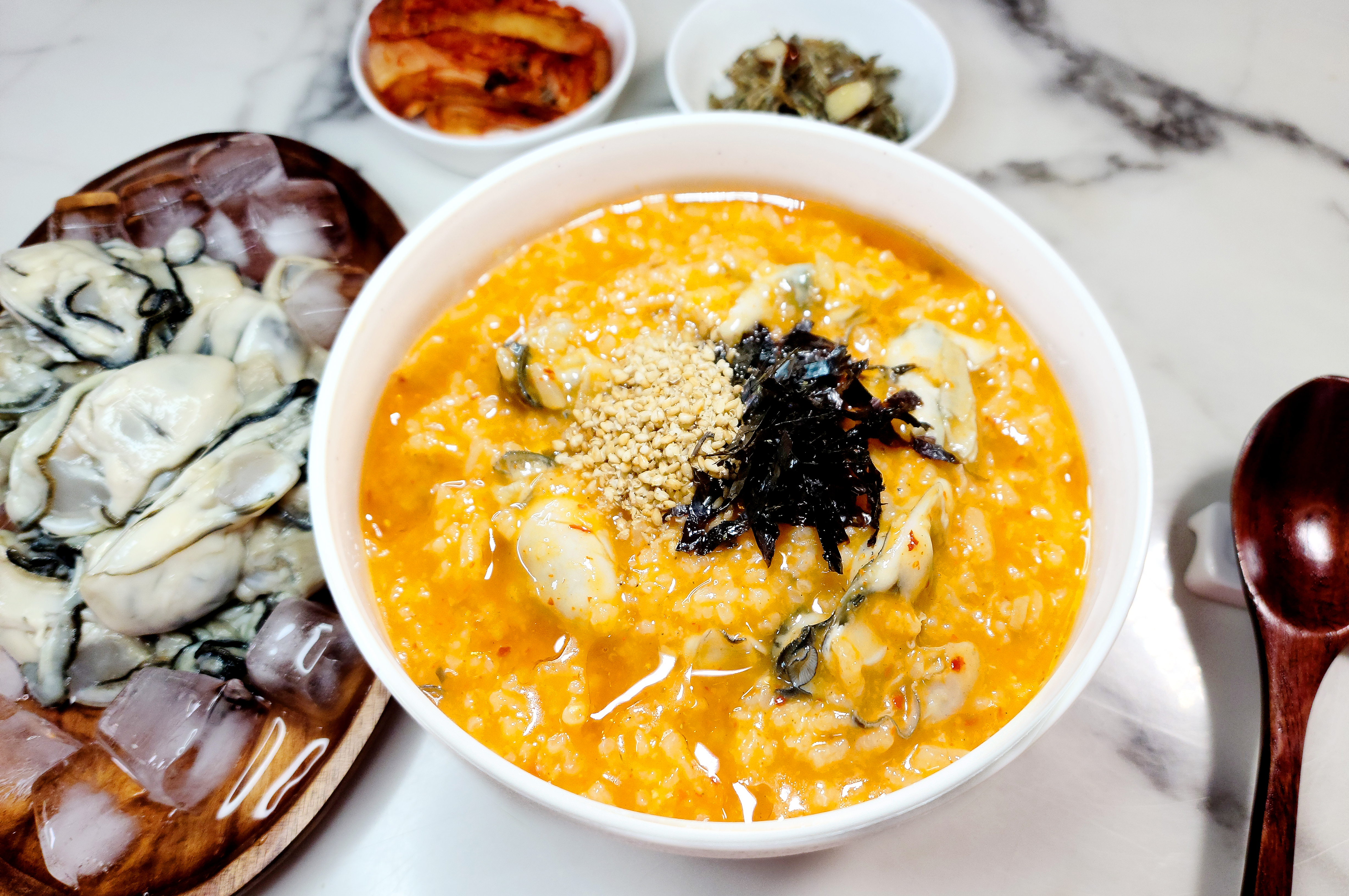 직접양식 생굴 16% OK죽 수출용 Oyster Kimchi 죽 국내산 김치 - 상세 이미지 2
