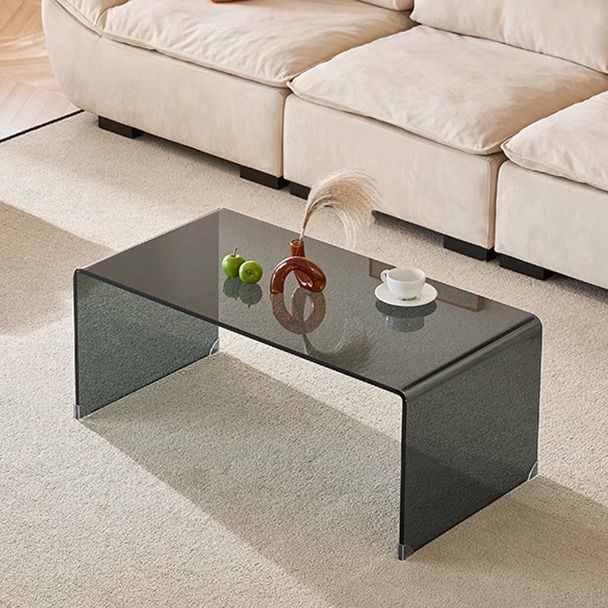 북유럽 커피 좌탁 유리 소파테이블 모던 투명 탁자 투명 60x35x35cm