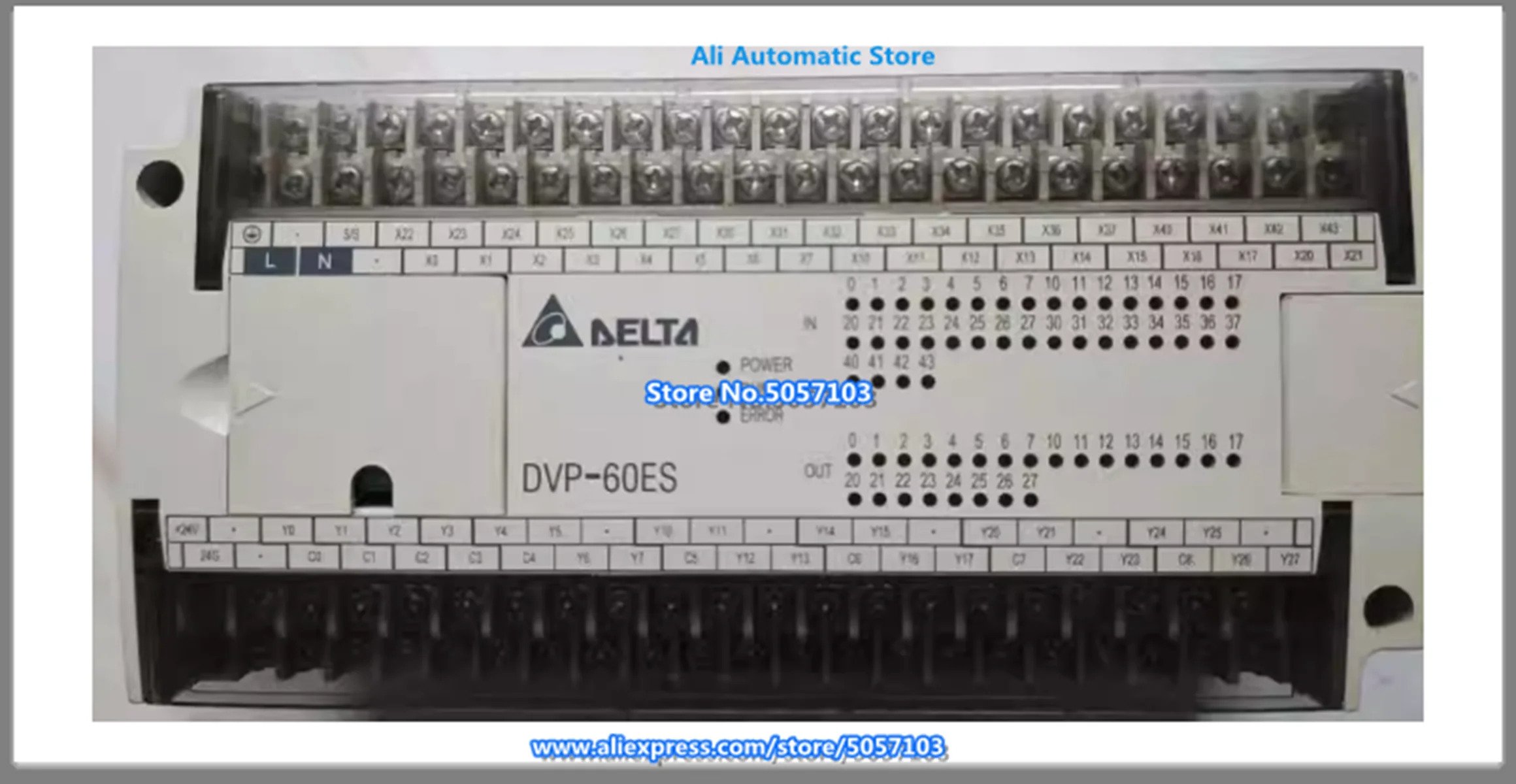 DVP60ES00T2 60점 호스트 36DI 24DO NPN 24VDC 0.3A AC 전원공급장치 새