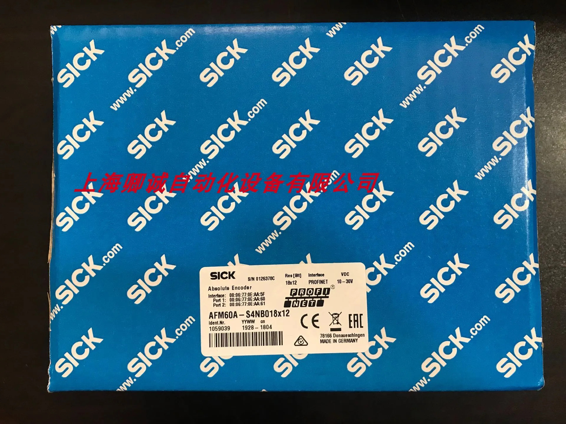 독일 SICK 앱솔루트 인코더 전체 범위 공급 1038872 AFM60B-SZAA0-S04