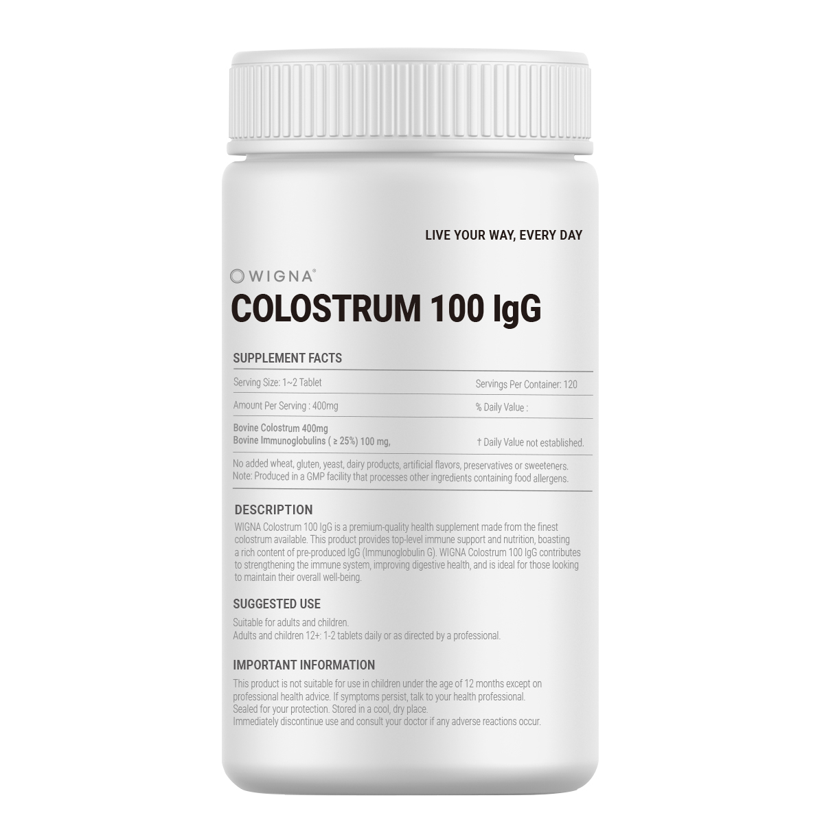 뉴질랜드산 프리미엄 초유 IgG100 400mg x 90정 - 상세 이미지 3