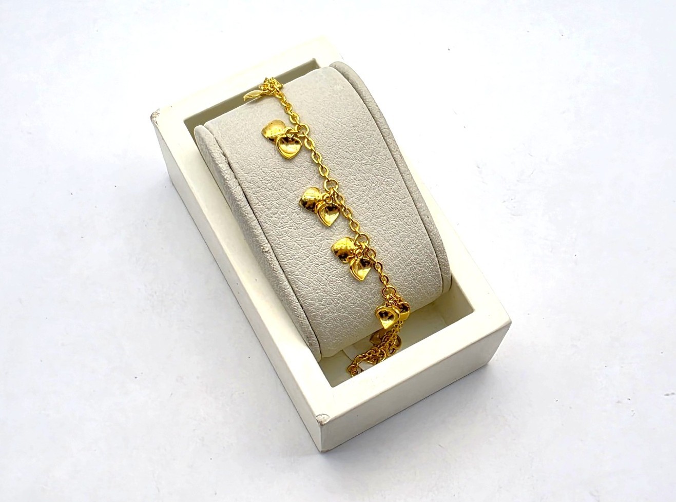 24K 순금 7.5g(2) 위스퍼 팔찌(18K 연결고리 장식) - 상품 이미지