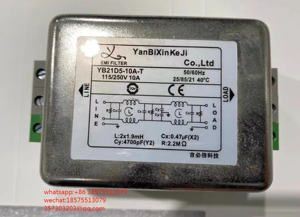 YB21D5-10A-T 전원 필터 115/250V 10A