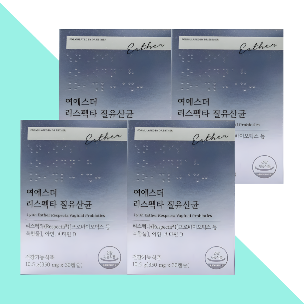 여에스터 리스펙타 질유산균 에스더포뮬러 30캡슐X4개 - 상품 이미지