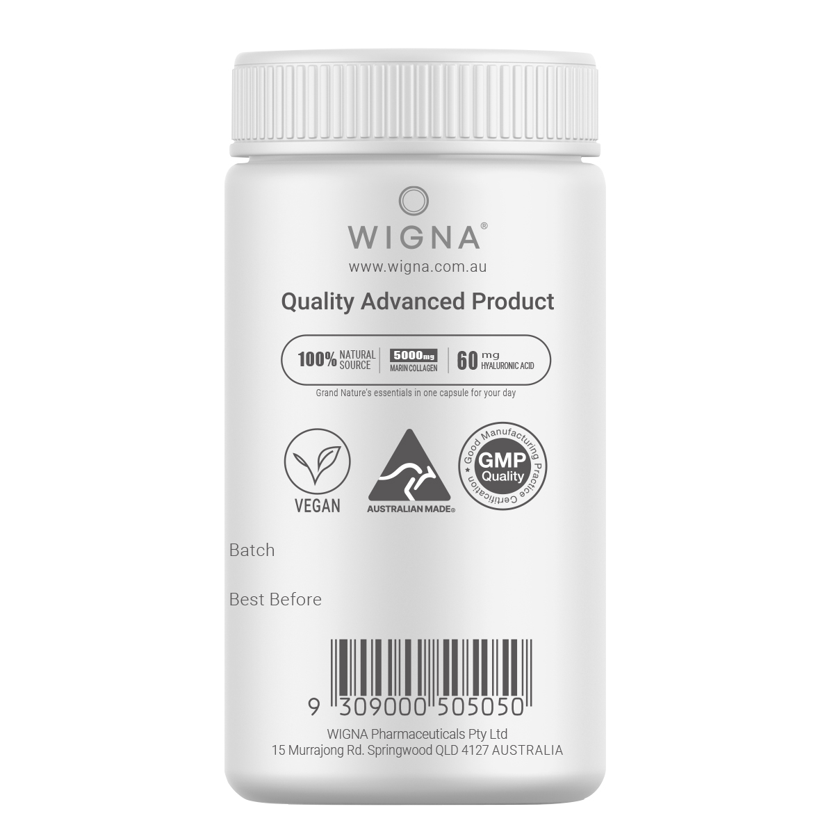 위그나 호주산 초 저분자 마린 콜라겐펩타이드 500mg x 60캡슐 히알루론산 - 상세 이미지 2