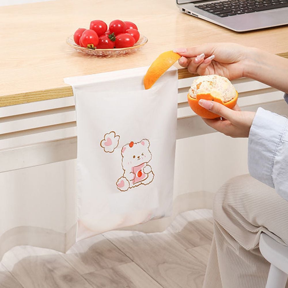 차량용 접착식 쓰레기 비닐 봉투 통 차량 주방 접착 무지 - 메인 이미지