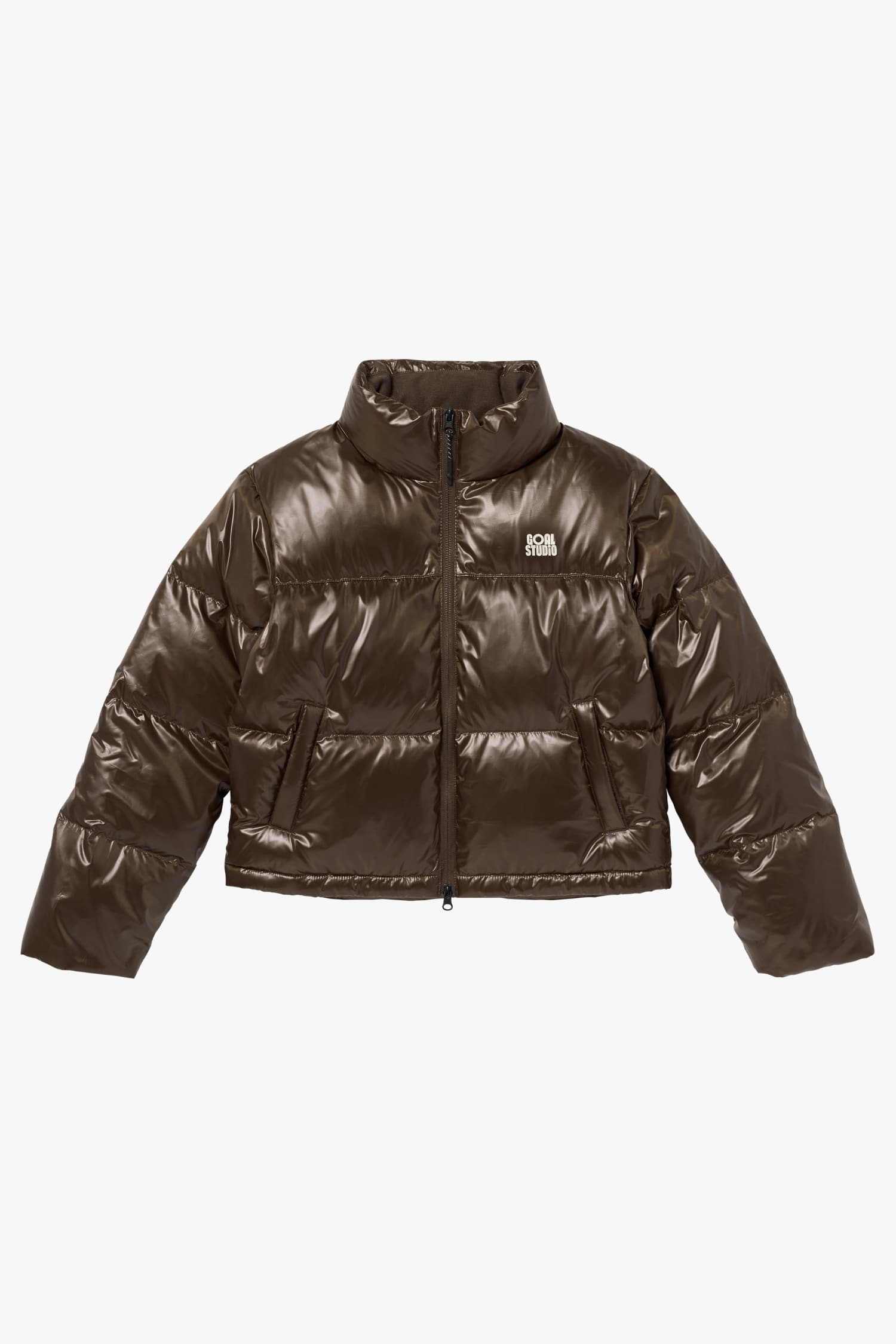 WS CROPPED PUFFER DOWN JACKET-DARK BROWN - 상세 이미지 2