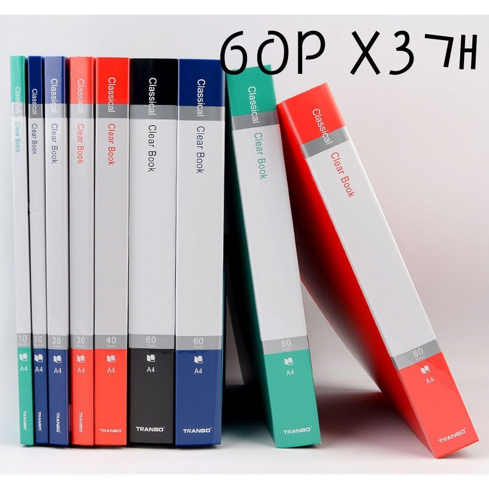 60P 클리어 파일케이스 보관함X3개 포켓타입 문서보관 - 메인 이미지