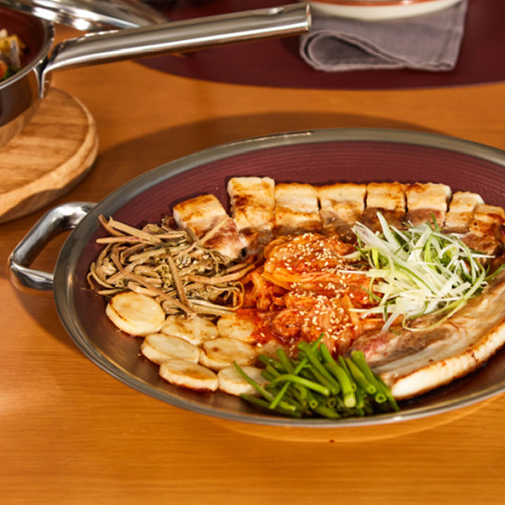 클래딘 인덕션 직화 IH 통3중 스텐 베네핏 편수 양수 코팅 프라이팬 32cm - 상세 이미지 3