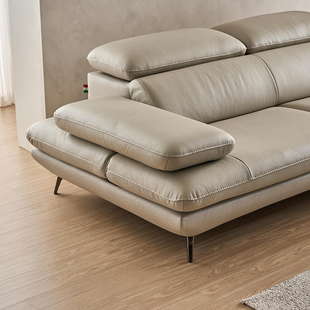 핀란디아 안나 이태리 통가죽 4인용 3인용 소가죽 천연가죽 소파