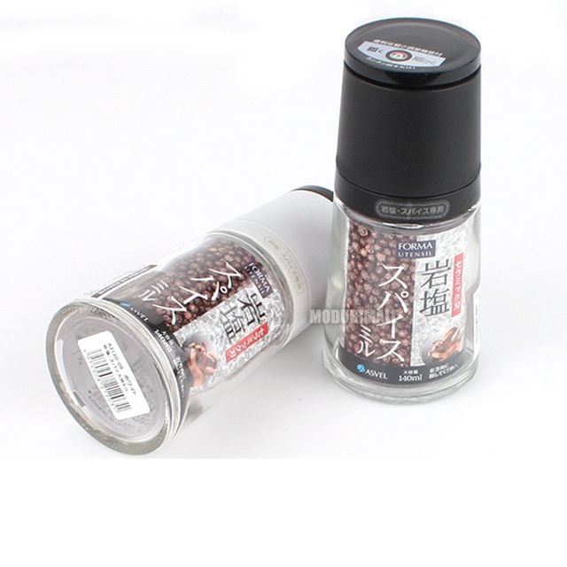 아스벨 유리병 페퍼밀그라인더 140ml 1P 솔트그라인더 블랙 1p - 상품 이미지