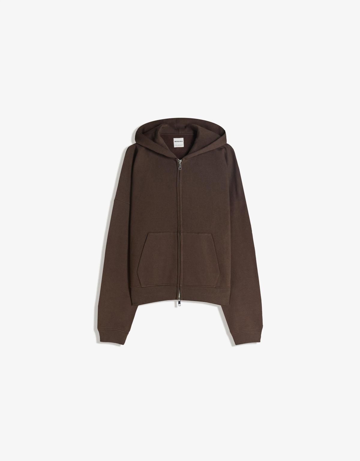 버쉬카 오버핏 브라운 집업 후드티 7053/190 BROWN - 상세 이미지 3
