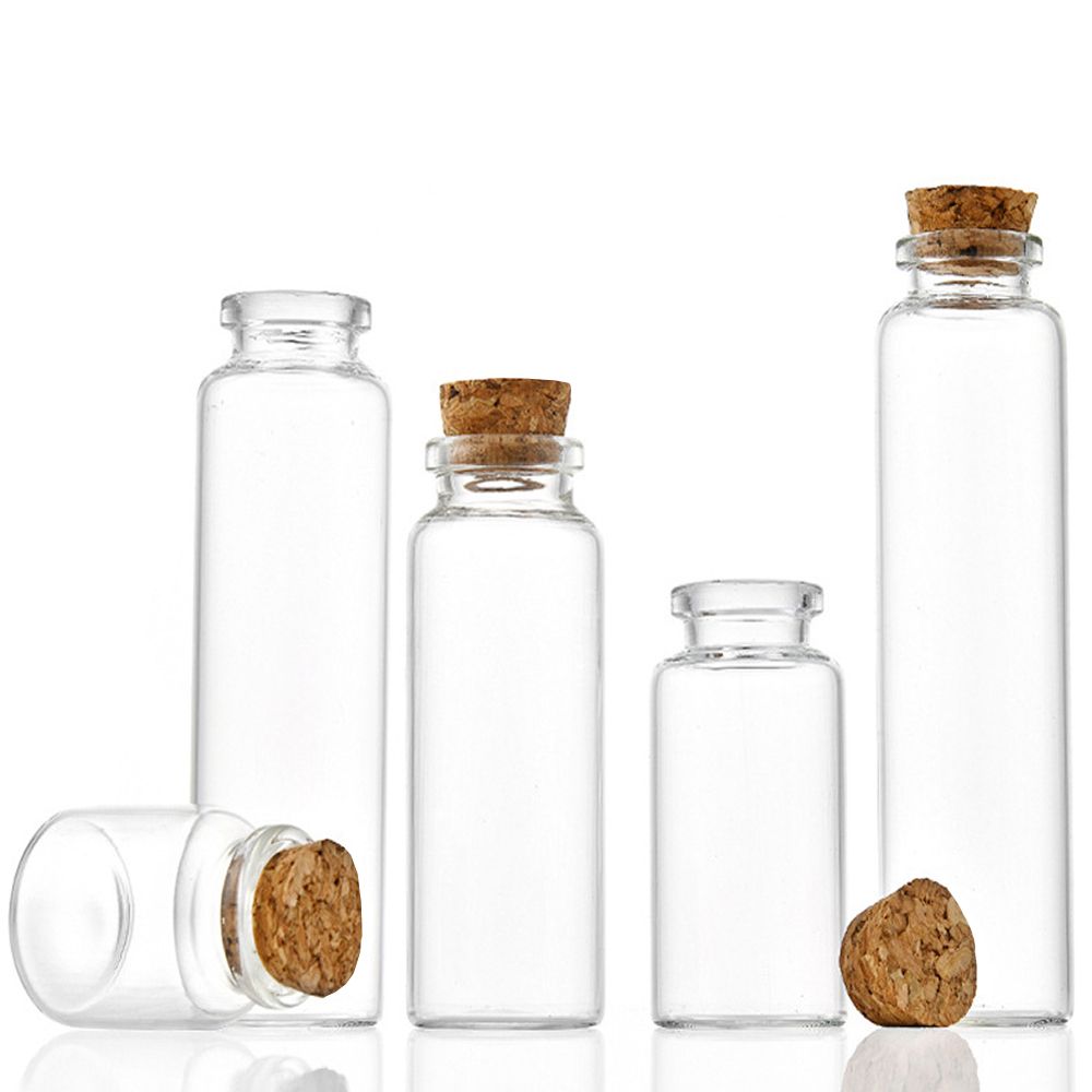 2size 코르크 마개 미니 유리병 밀봉 코르크병 작은 유리 공병 용기 30mm 100mm - 상세 이미지 4