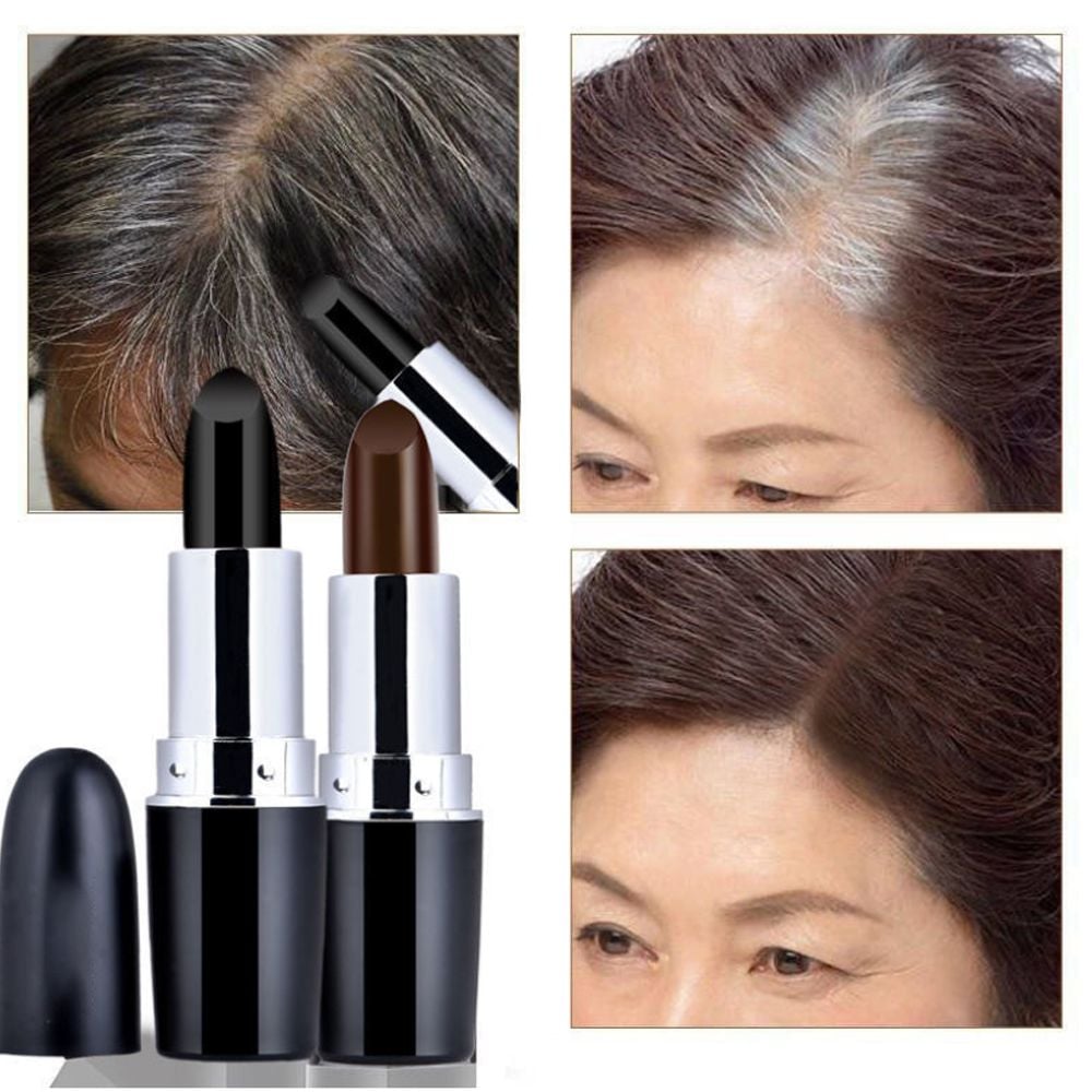 헤어 새치커버 헤어라인 부분새치 흰머리 커버 스틱 다크브라운 - 상품 이미지