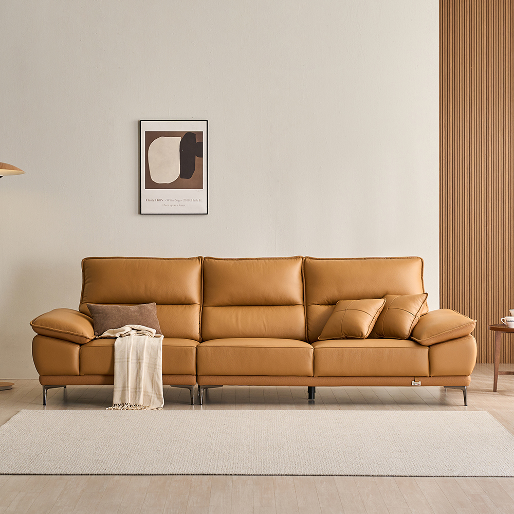 핀란디아 레노아 이태리 통가죽 4인용 3인용 소가죽 천연가죽 소파