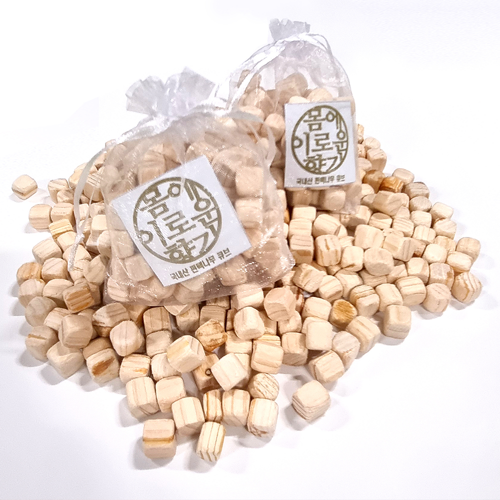 몸에이로운 천연 탈취제 방향제 편백나무큐브 45g x 10개