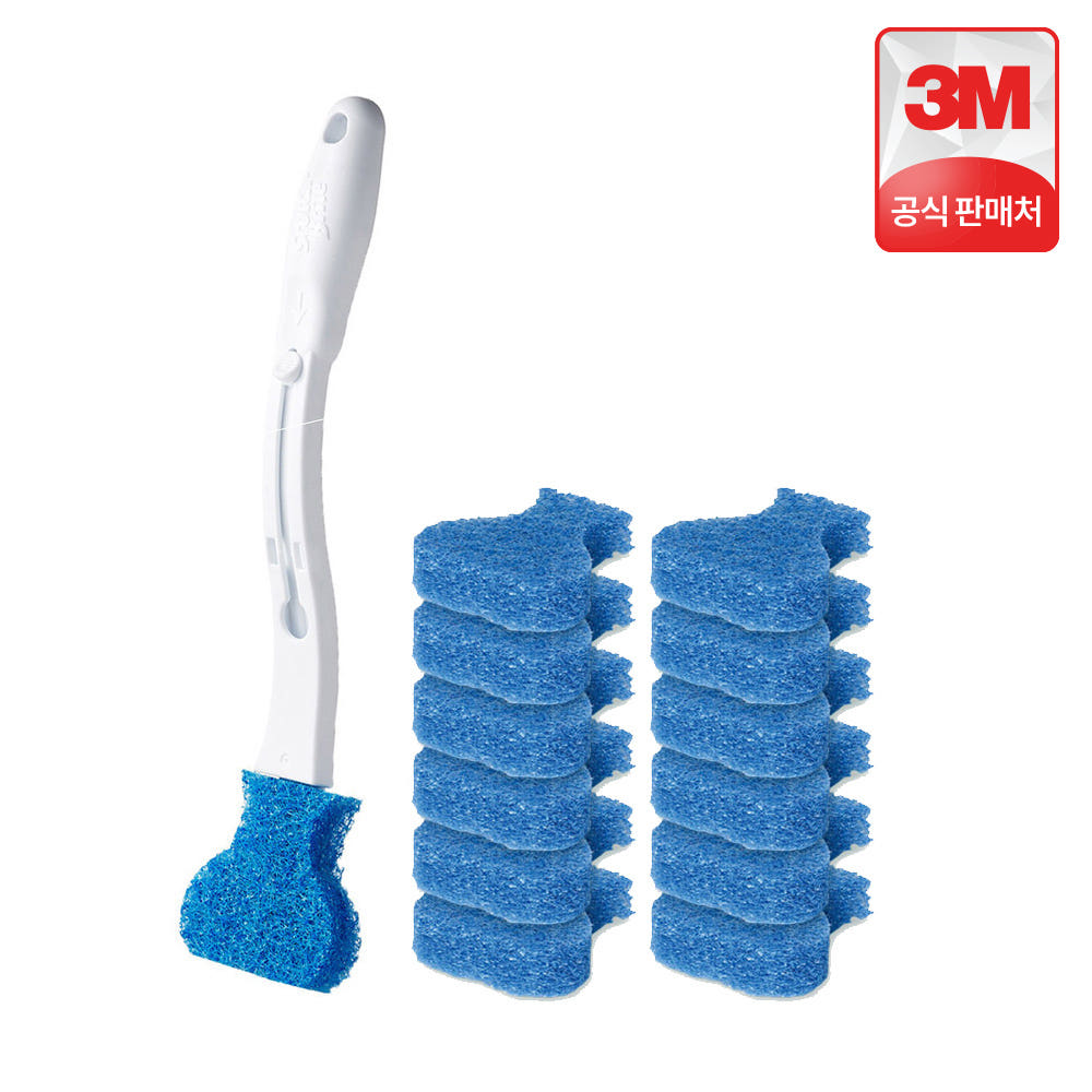 3M본사직영몰 3M 스카치브라이트 변기청소용 크린스틱 핸들 + 리필 13입