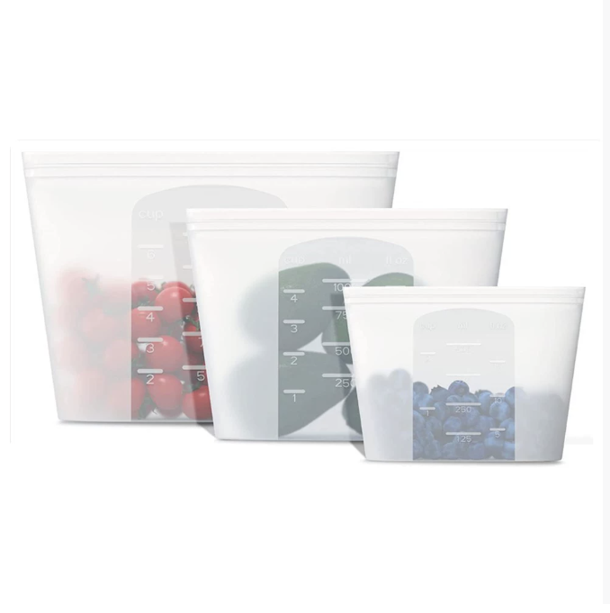 플래티넘 실리콘 보관용기 세트 1000ml 1500ml 2000ml - 상품 이미지