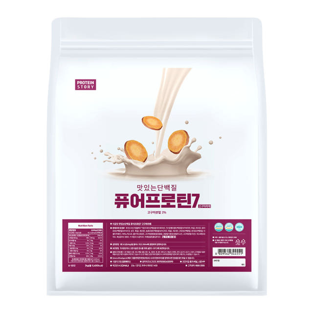 프로틴스토리 맛있는 단백질 퓨어프로틴7 고구마라떼, 3kg, 1개