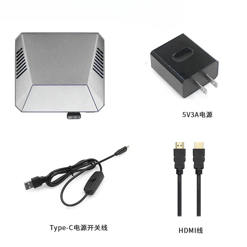 Raspberry Pi 4B M.2 솔리드 스테이트 드라이브 하우징 온도 제어 팬 열 방출 알루미늄 합금