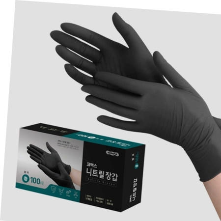 제스트커스텀 장갑 코멕스 다목적용 니트릴 중 블랙 갑(1개입) 100매