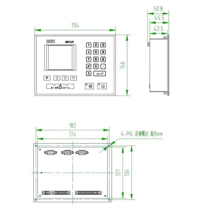 E21/E21S CNC 시스템 벤딩 머신 제어 전단기 컨트롤러 컴퓨터