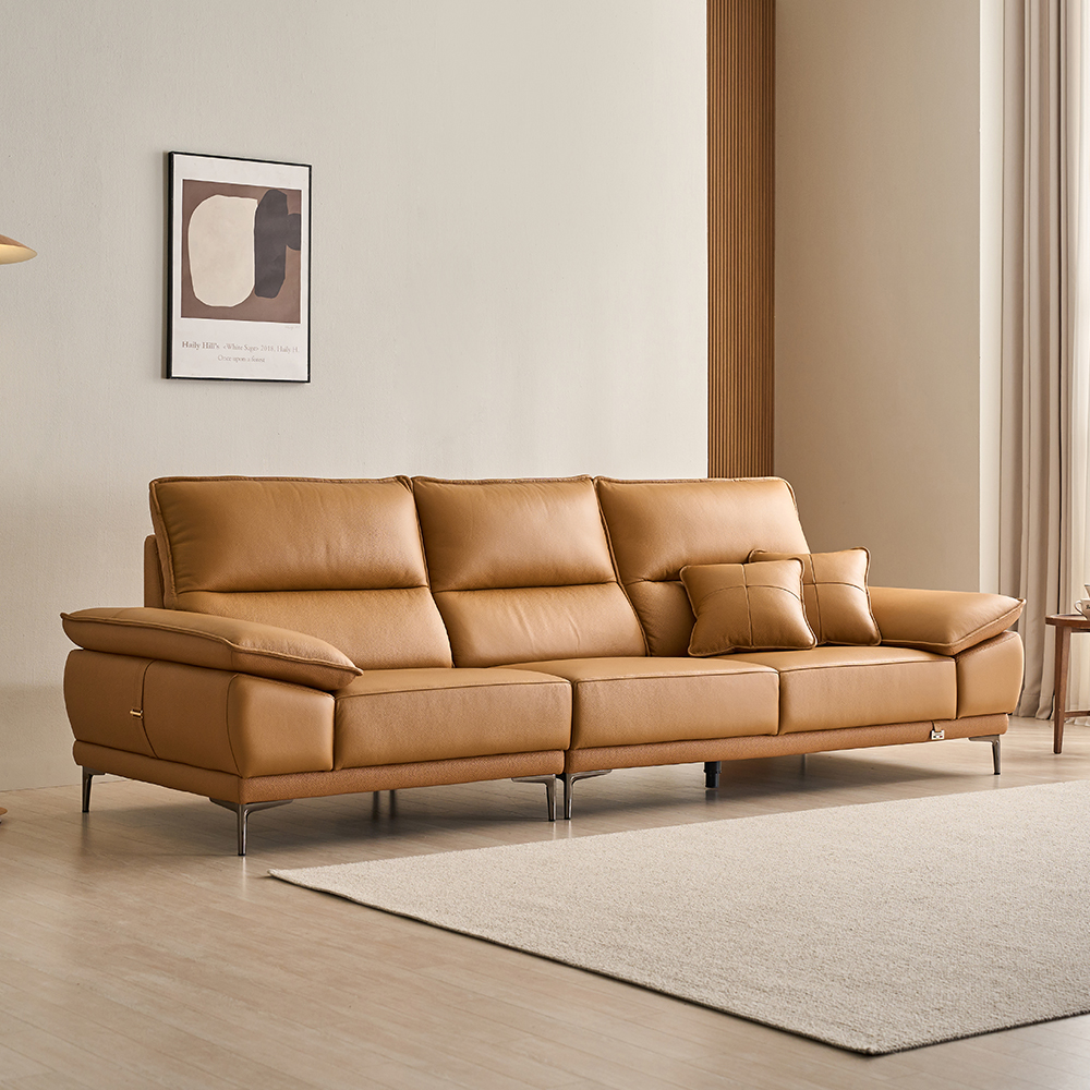 핀란디아 레노아 이태리 통가죽 4인용 3인용 소가죽 천연가죽 소파