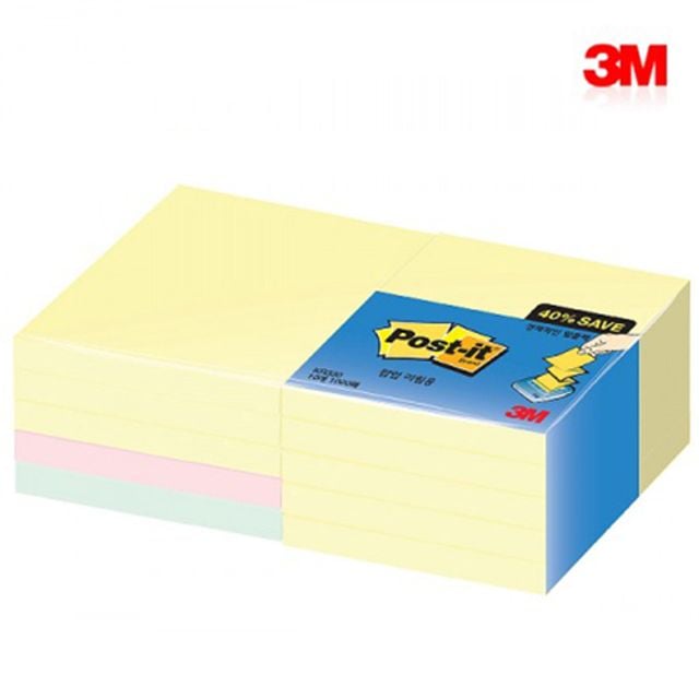 3M3M 포스트잇 알뜰팩 팝업 리필용 76x76 10패드 - 메인 이미지