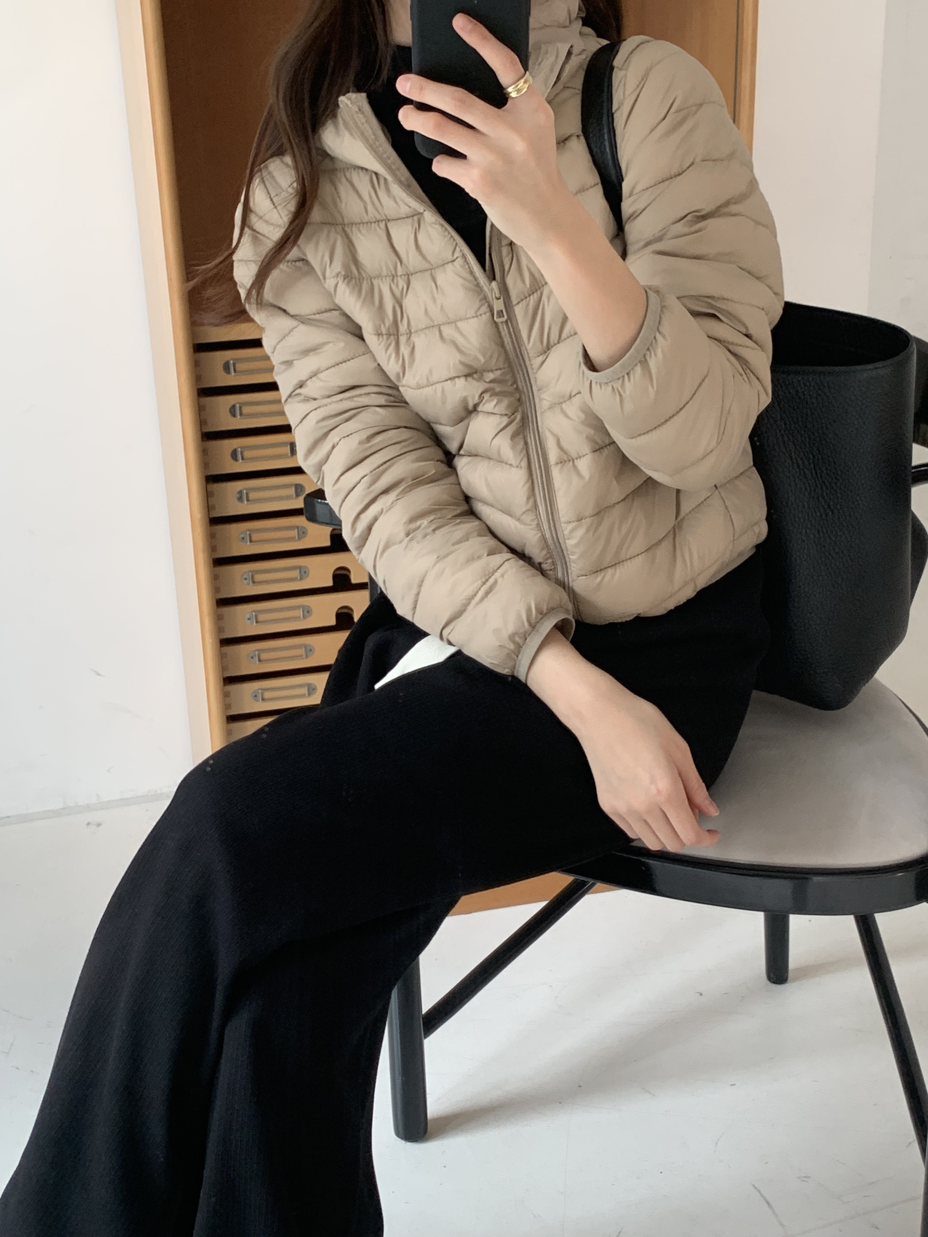 제이코 여성 후드 웰론 경량 패딩 점퍼 - 상세 이미지 4