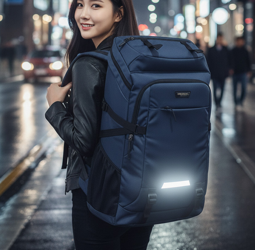 여바라 배낭여행 대용량 백팩 가방 출장 대학생 직장인 대형 해외여행 그레이 - 상세 이미지 3