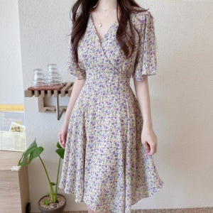 화사한 원피스 비치 드레스 휴양지룩 소개팅 원피스 꽃무늬 원피스 착용 후기 | 사이즈/핏 총정리 - 상품 이미지 2