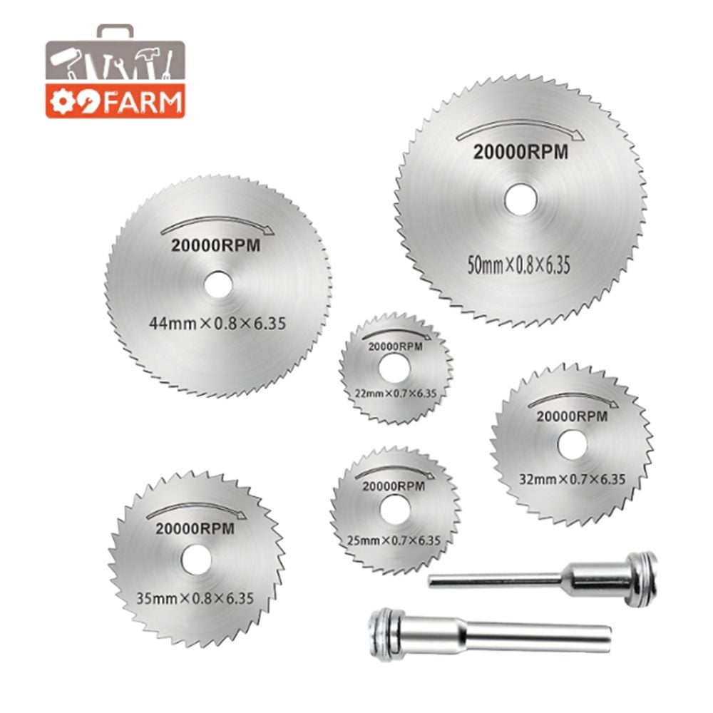 목재 조각날 로터리바 드라멜날 HSS 미니 원형톱날 8P - 상품 이미지