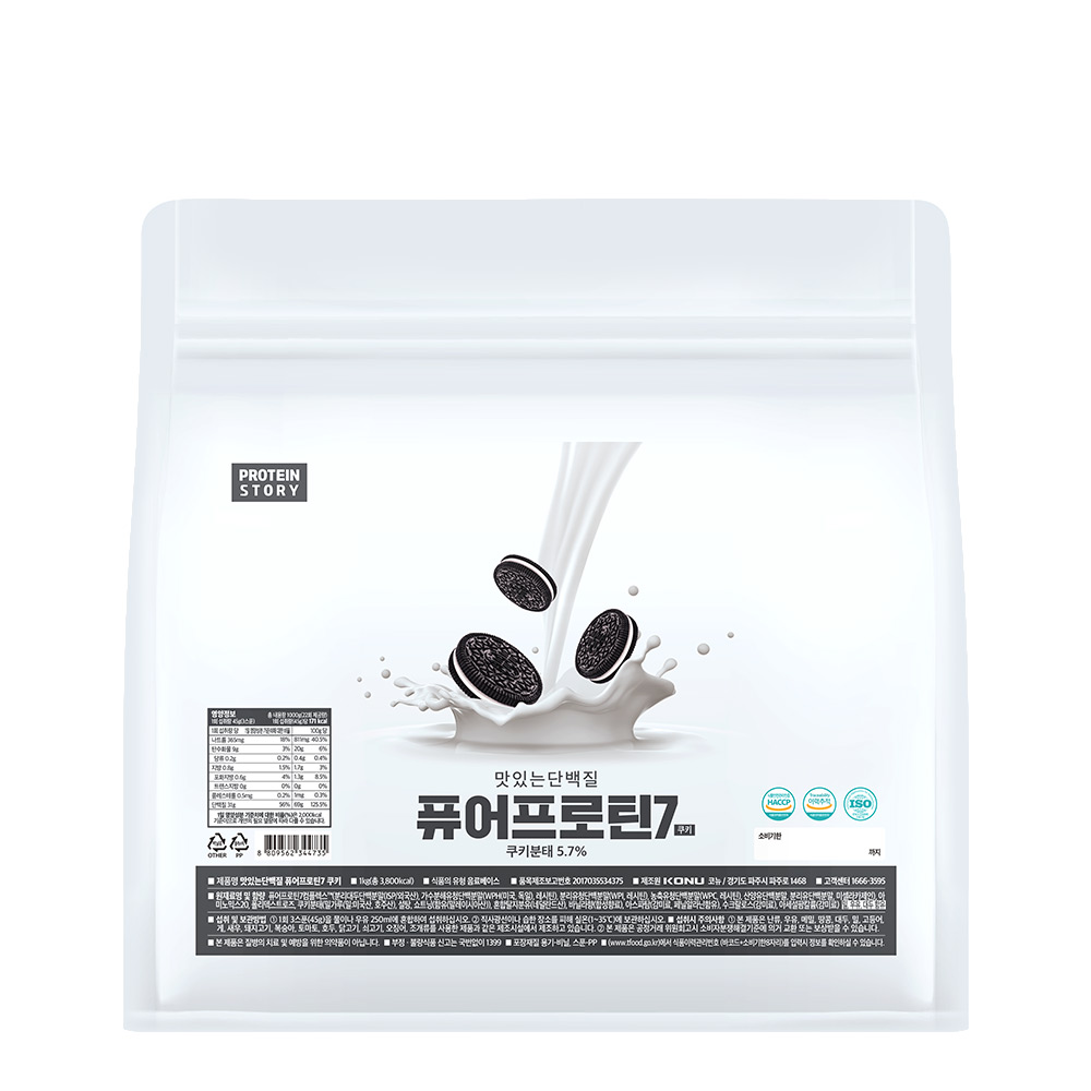 프로틴스토리 맛있는 단백질 퓨어프로틴7 쿠키 1kg 제품 이미지