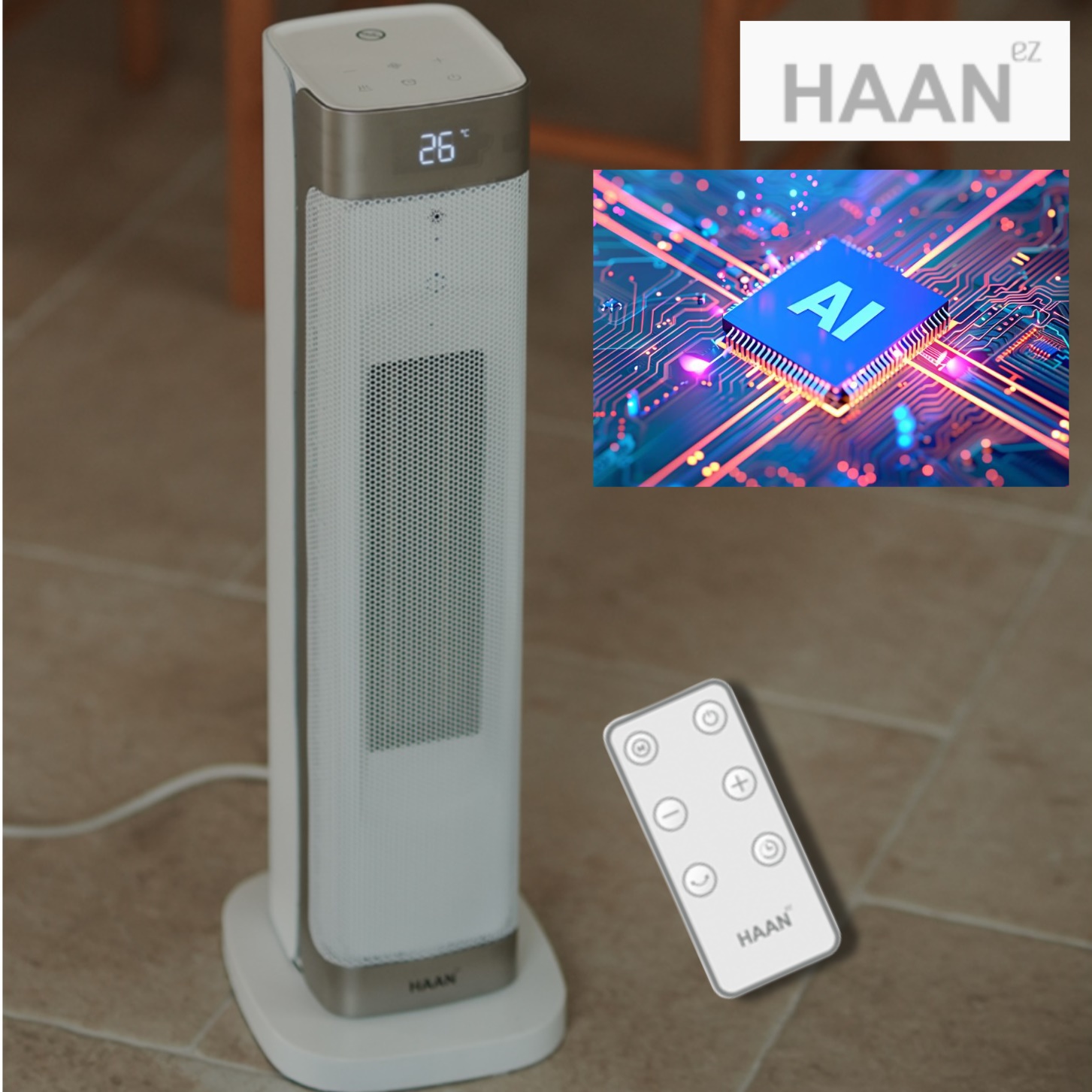 AI 회전 온풍기 업소용 전기 온풍기 원룸 온풍기 소형 히터 - 상품 이미지