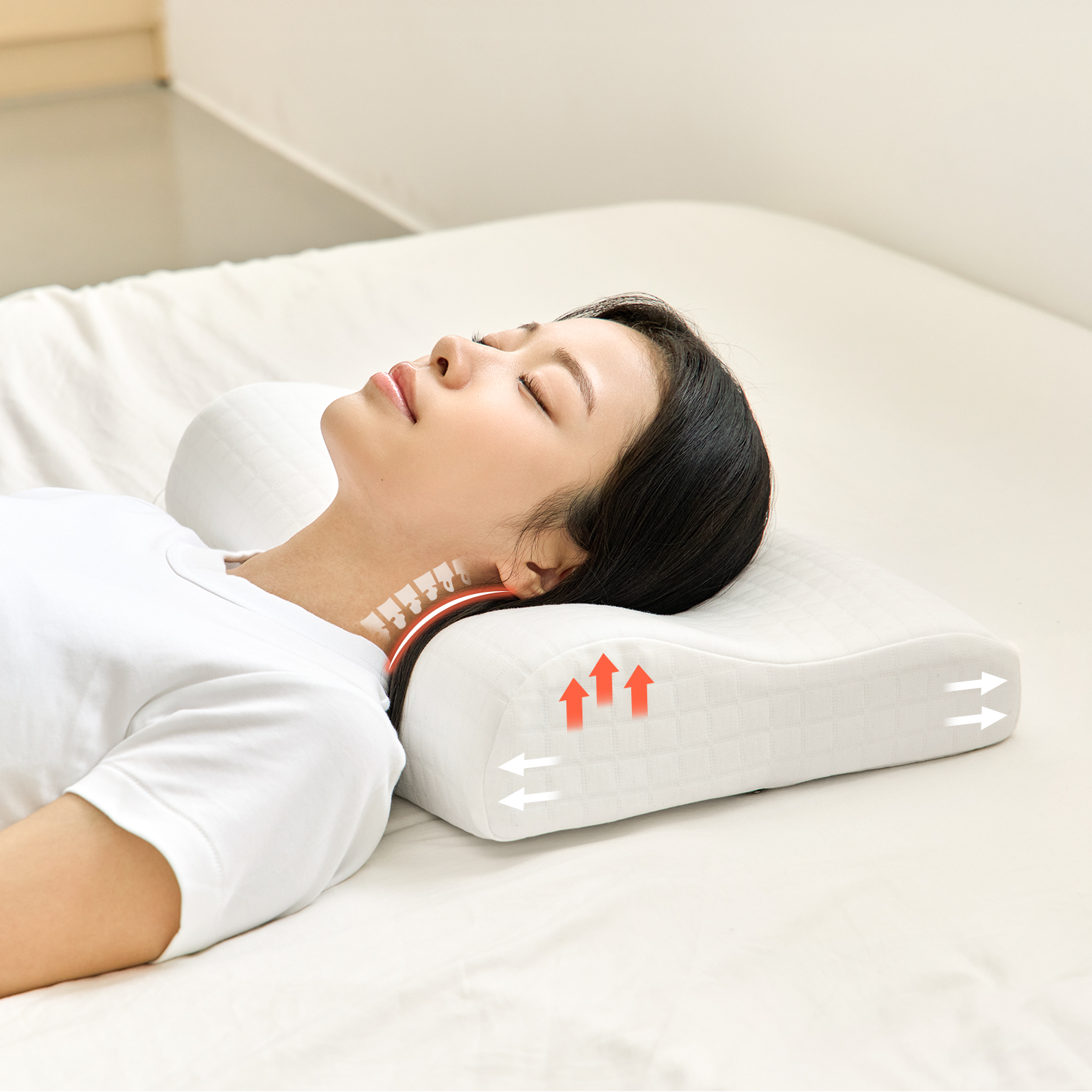 소르르 메모리폼베개 경추베개 목편한 기능성 낮은베개 거북목 일자목 베이직 컴포트