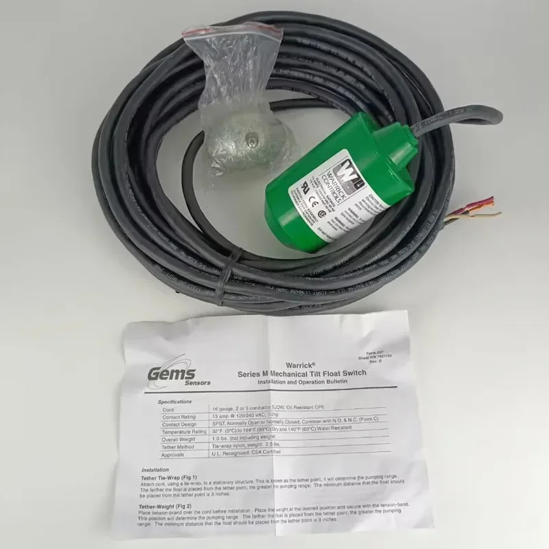 Johnson MGRE20W-FT MGRE40W-S 레벨 스위치 M 시리즈 입력 케이블 플로트