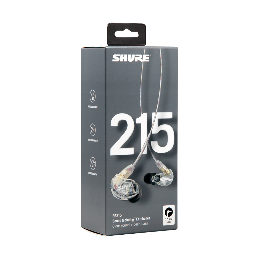 [SHURE] 슈어 SE215 사운드 아이솔레이팅 이어폰 (클리어) - 상세 이미지 4
