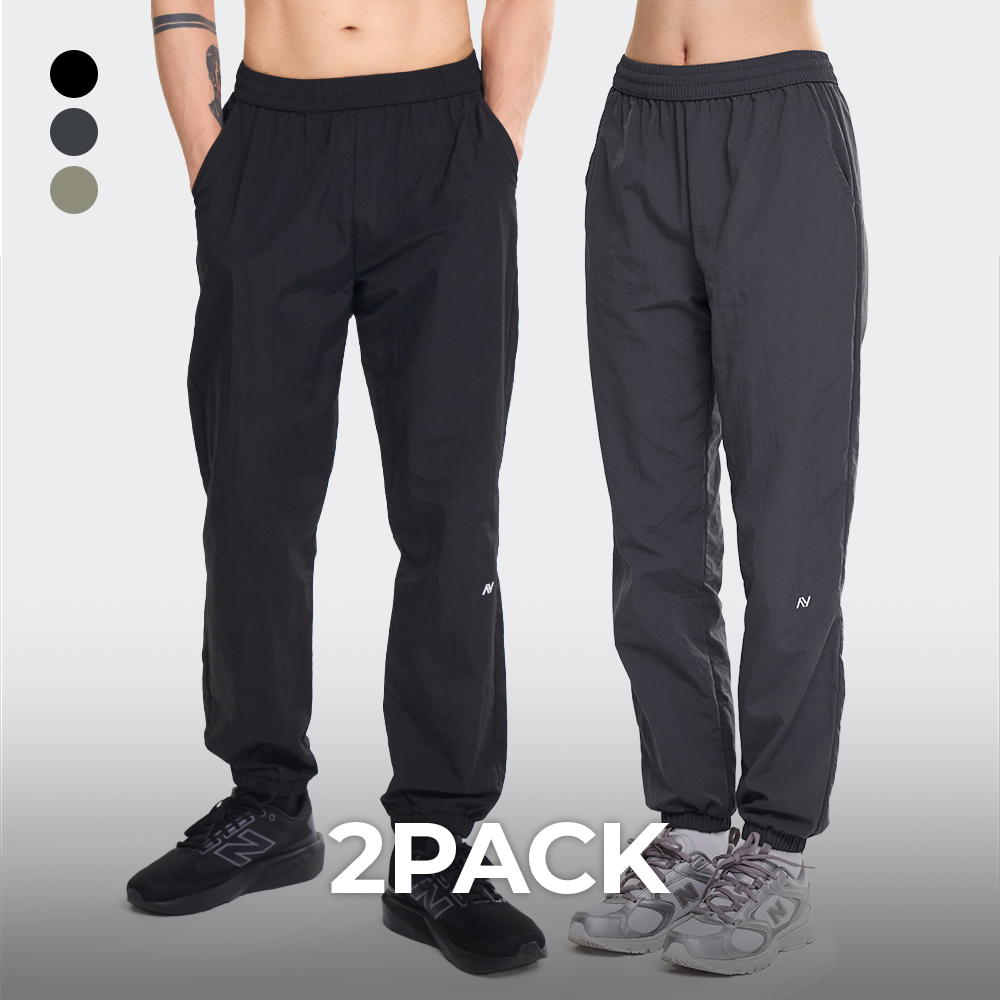 [2PACK] 남자 여성 캠프 조거 팬츠 러닝 바스락 아노락 바지 운동복 등산바지 - 상품 이미지