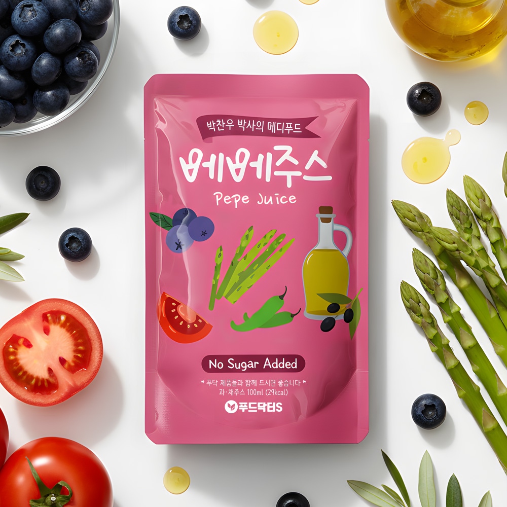 푸닥 빼빼주스 100ml 30팩 클렌즈 CCA 빼빼쥬스 베베주스 - 상세 이미지 3