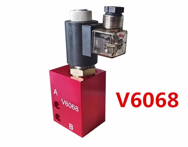 V6068-DC24V 유압 스레드 카트리지 전자기 차단 압력 유지 밸브 완화 관형
