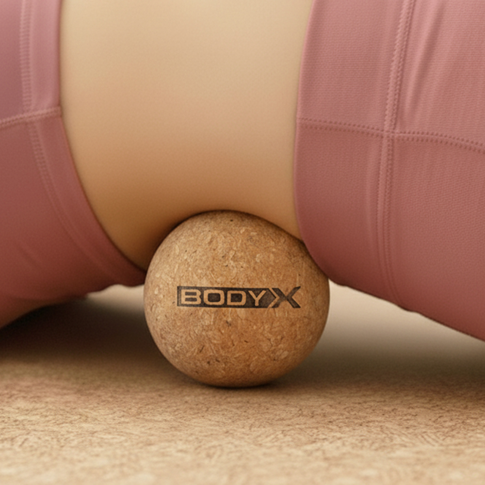바디엑스 코르크 미니 마사지 볼 어깨 발 근육이완 스트레칭 발바닥 발마사지볼 요가공 이미지 7