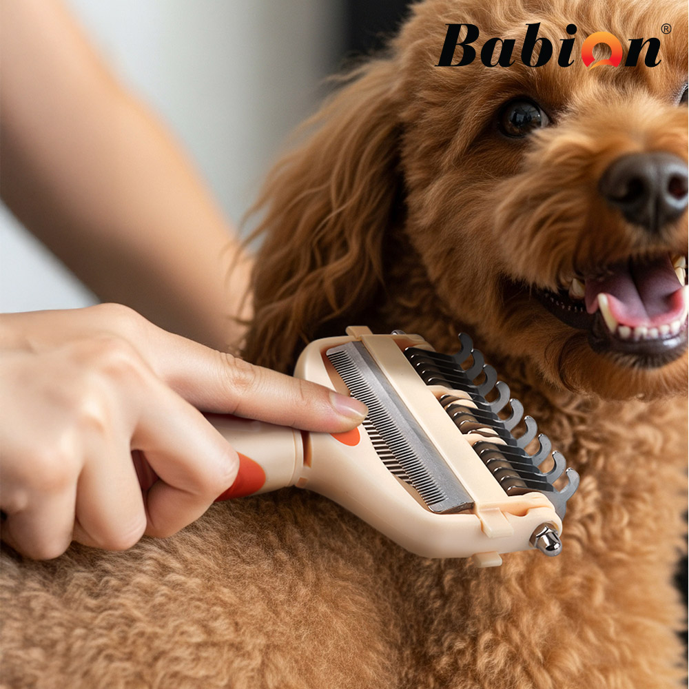 바비온 4in1 반려동물 포밍 브러쉬 104R 강아지 고양이 엉킨털 죽은털 제거 빗