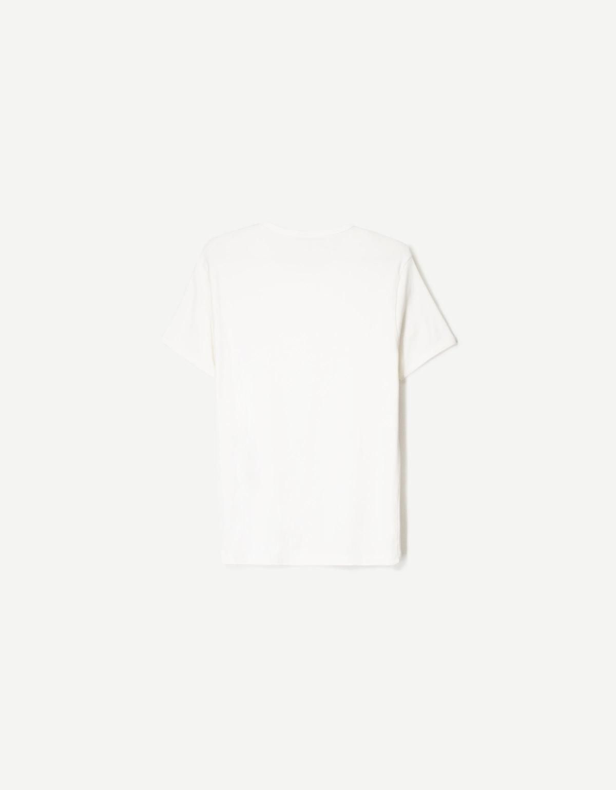 버쉬카 리브드 반팔 티셔츠 2813/152 OFF WHITE - 상세 이미지 2