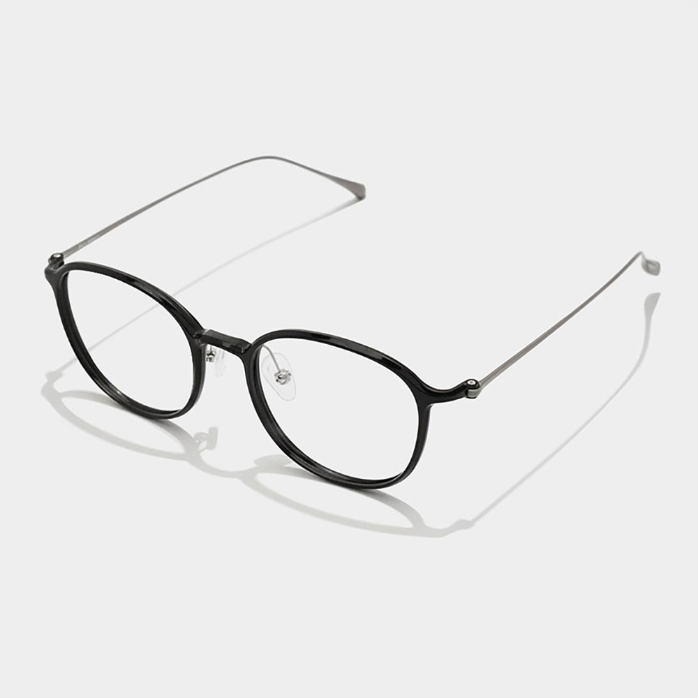아키하루 6583 얼굴형에맞는 가벼운 티타늄 뿔테안경 남자 여자 블루라이트차단 울템 안경