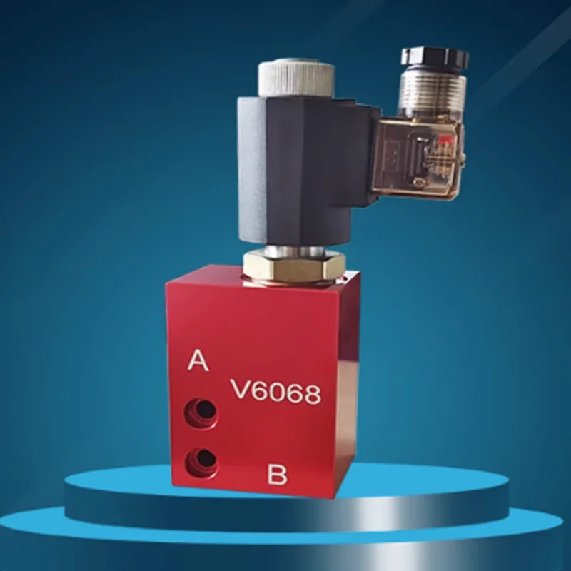 V6068-DC24V 유압 스레드 카트리지 전자기 차단 압력 유지 밸브 완화 관형