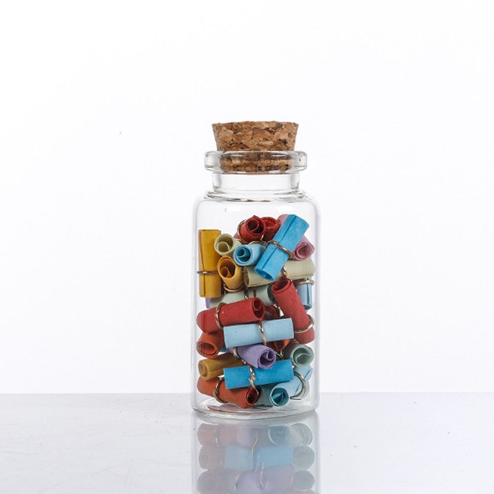 2size 코르크 마개 미니 유리병 밀봉 코르크병 작은 유리 공병 용기 30mm 100mm 이미지 6