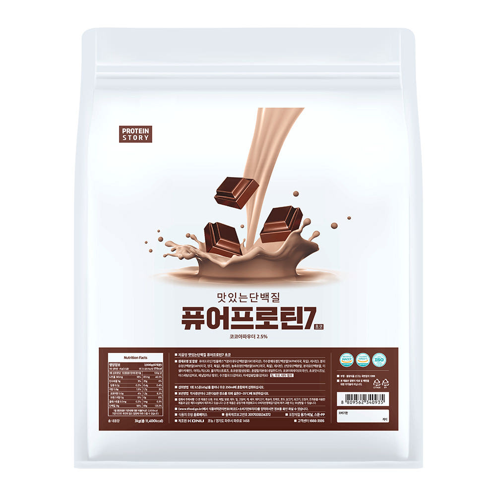 프로틴스토리 맛있는 단백질 퓨어프로틴7 초코 3kg 가격 추이 프로틴스토리 프로틴스토리 맛있는 단백질 퓨어프로틴7 초코 3kg - 최저가 38,250원