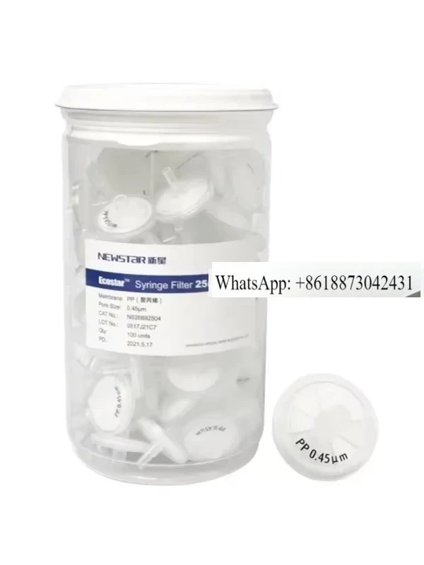 일회필터 헤드 폴리프로필렌 PP 필터 직경 1m 25mm 조리개 0.22mm 0.45um