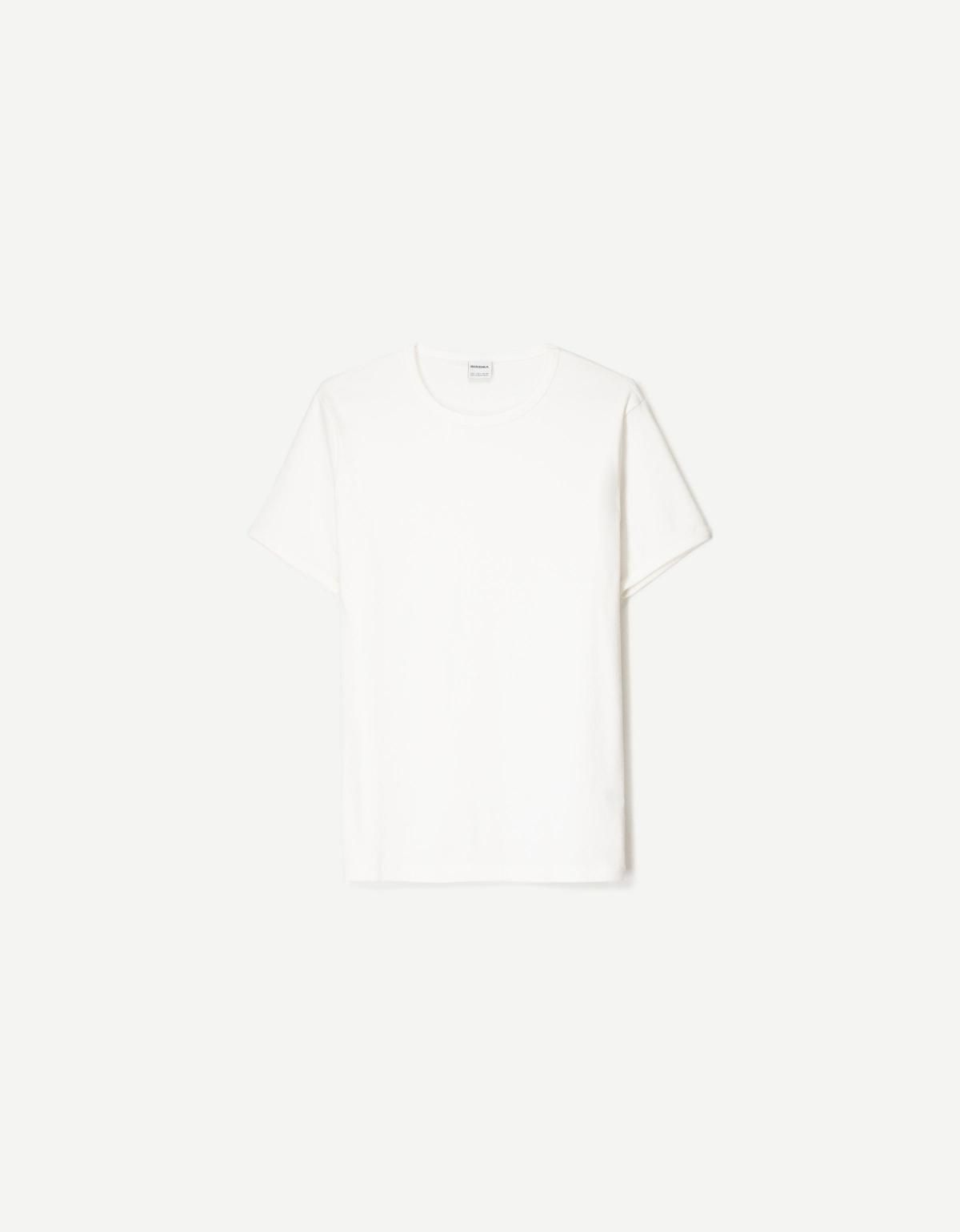 버쉬카 리브드 반팔 티셔츠 2813/152 OFF WHITE - 상품 이미지