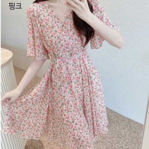 화사한 원피스 비치 드레스 휴양지룩 소개팅 원피스 꽃무늬 원피스 착용 후기 | 사이즈/핏 총정리 - 상품 이미지 3